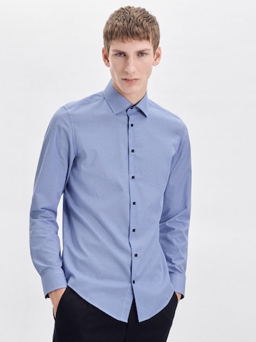SEIDENSTICKER Slim Fit Hemd in Blau: predná strana