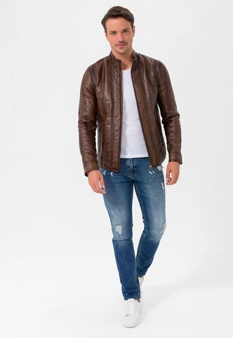 Veste mi-saison Jimmy Sanders en marron