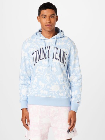 Sweat-shirt Tommy Jeans en bleu : devant