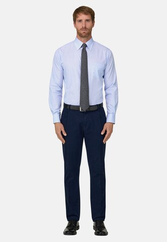 Coupe regular Chemise Boggi Milano en bleu : devant