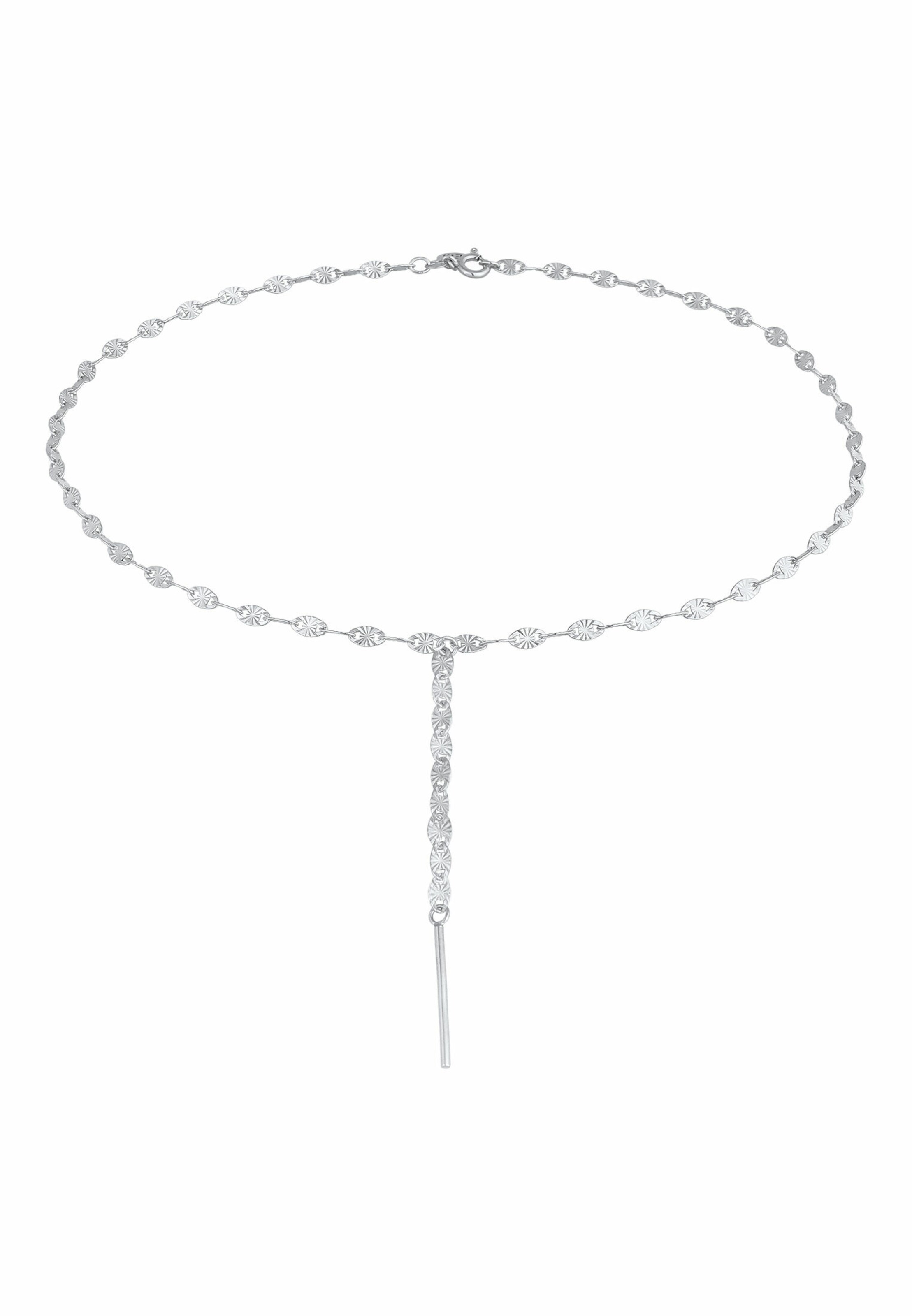 Frauen Schmuck ELLI PREMIUM Halskette Valentino, Y-Kette in Silber - CU38626