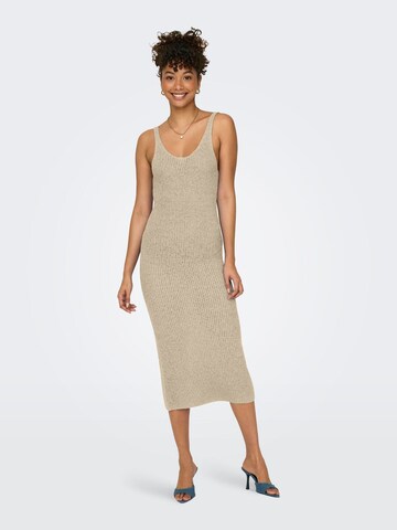 ONLY Knitted dress 'SUNNY' in Beige: front