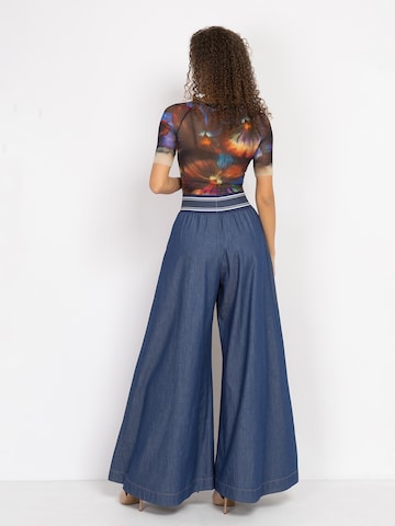 JIORO Wide leg Pants 'ESSENTIALS' in Blue