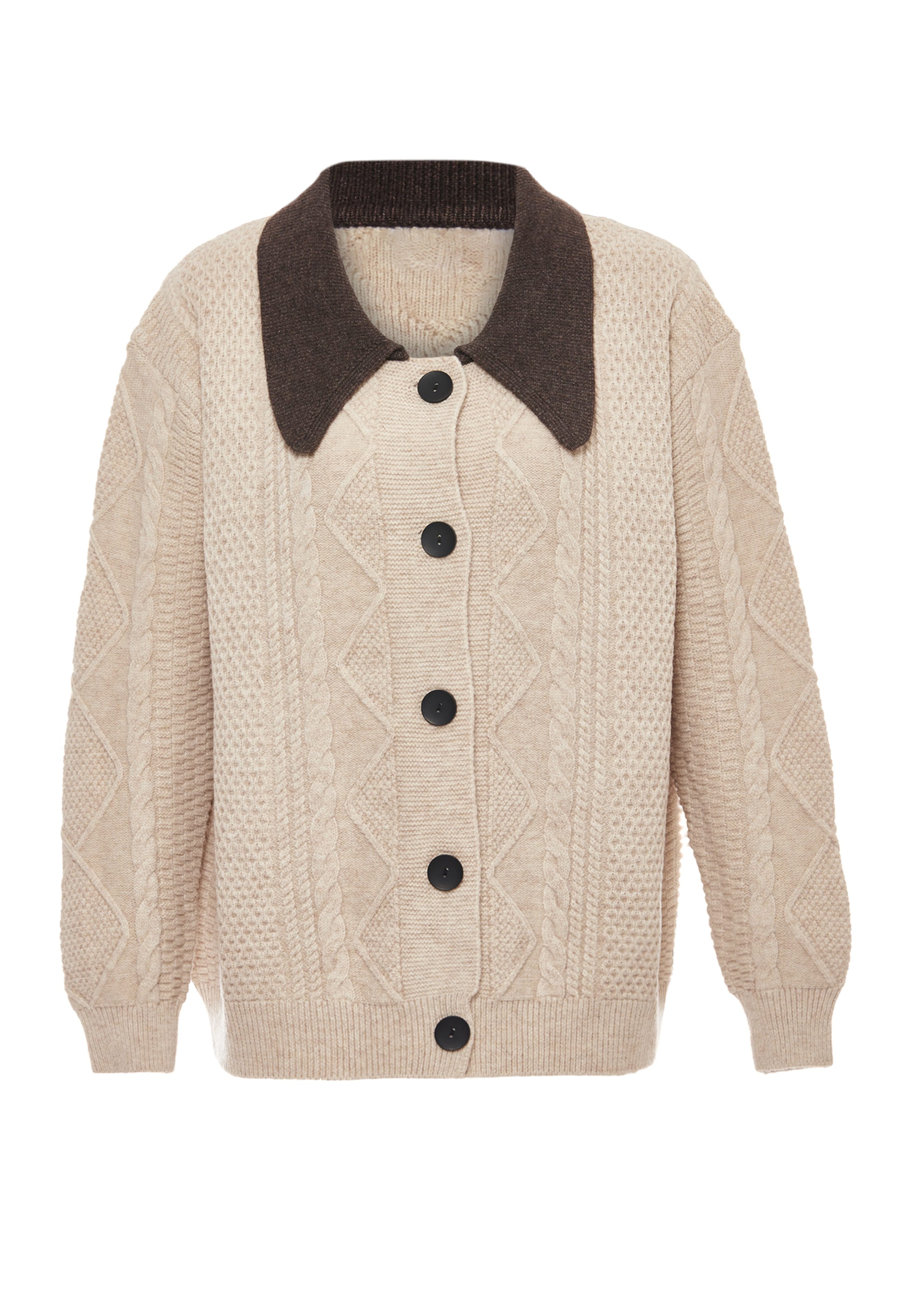caneva Strickjacke in Beige: Vorderseite
