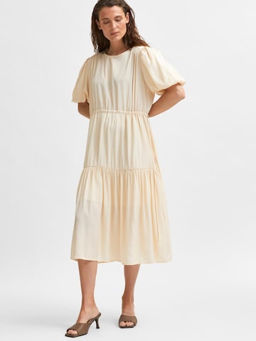 SELECTED FEMME Summer Dress 'Gracina' in Beige