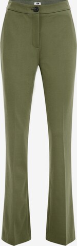 WE Fashion Trousers with creases in Green: front