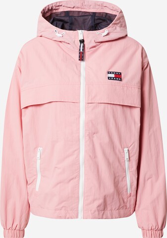 Tommy Jeans Between-Season Jacket 'Chicago' in Pink: front