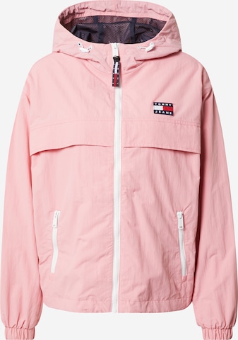 Tommy Jeans Between-Season Jacket 'Chicago' in Pink: front