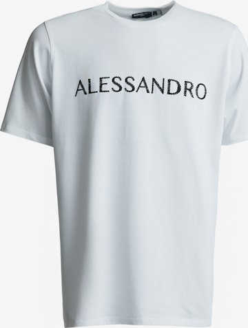 Alessandro Zavetti Koszulka 'Meucci' w kolorze biały: przód