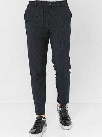 Ron Tomson Tapered Pants in Blue: front
