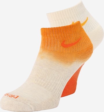 NIKE Sportsokken 'Everyday Plus' in Oranje: voorkant