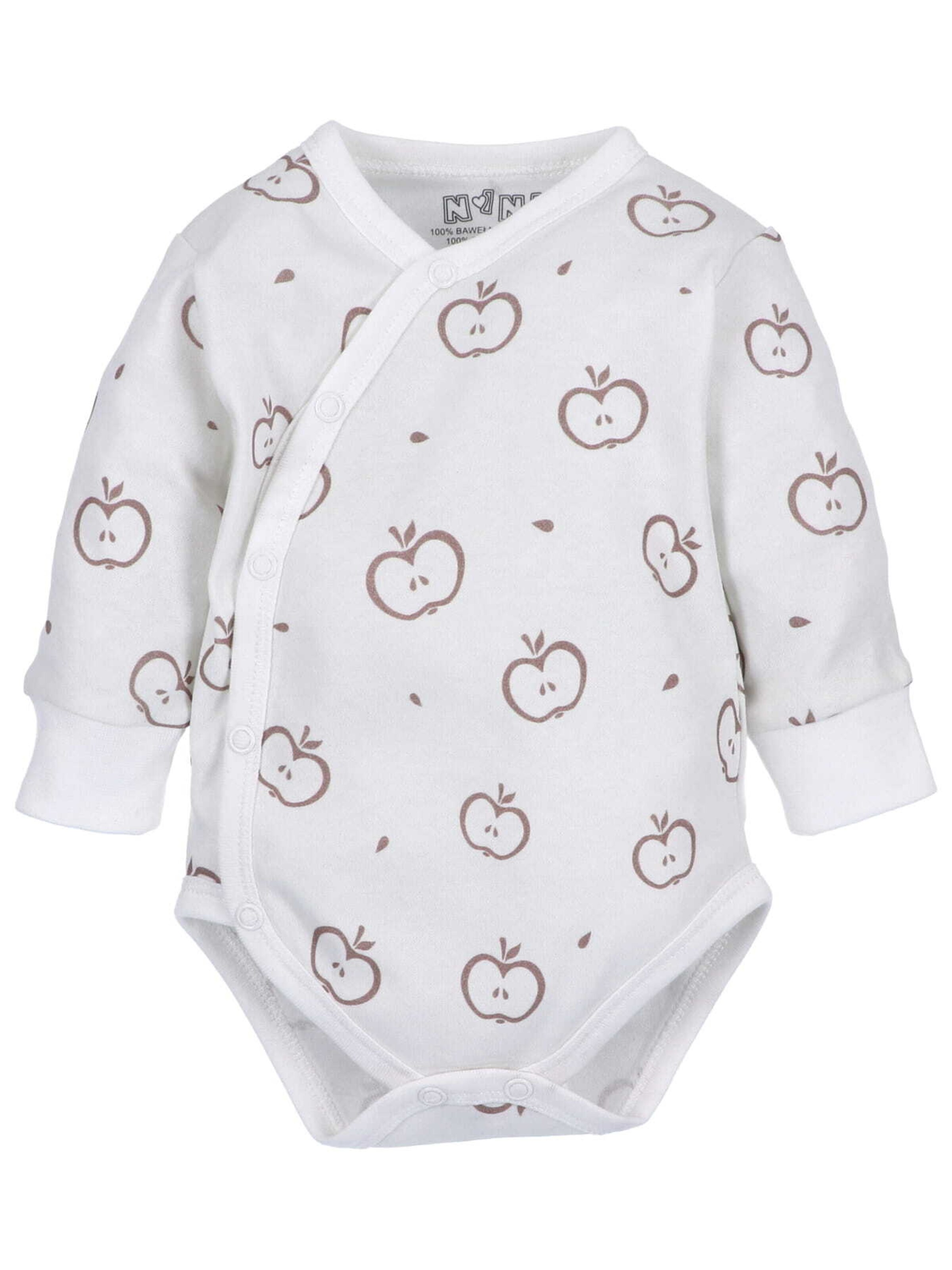 NINI Rompertje/body 'Sweets Apples' in Wit: voorkant