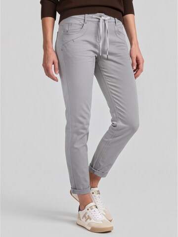 TOM TAILOR Slimfit Hose in Grau: Vorderseite