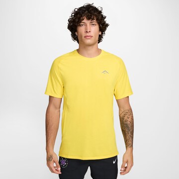 NIKE Performance Shirt 'Solar Chase' in Yellow: front