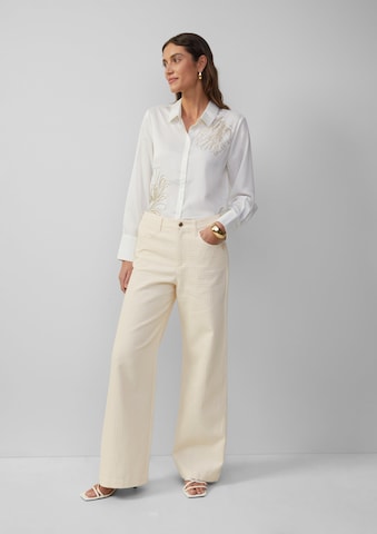 s.Oliver BLACK LABEL Wide leg Jeans 'Suri' in Beige
