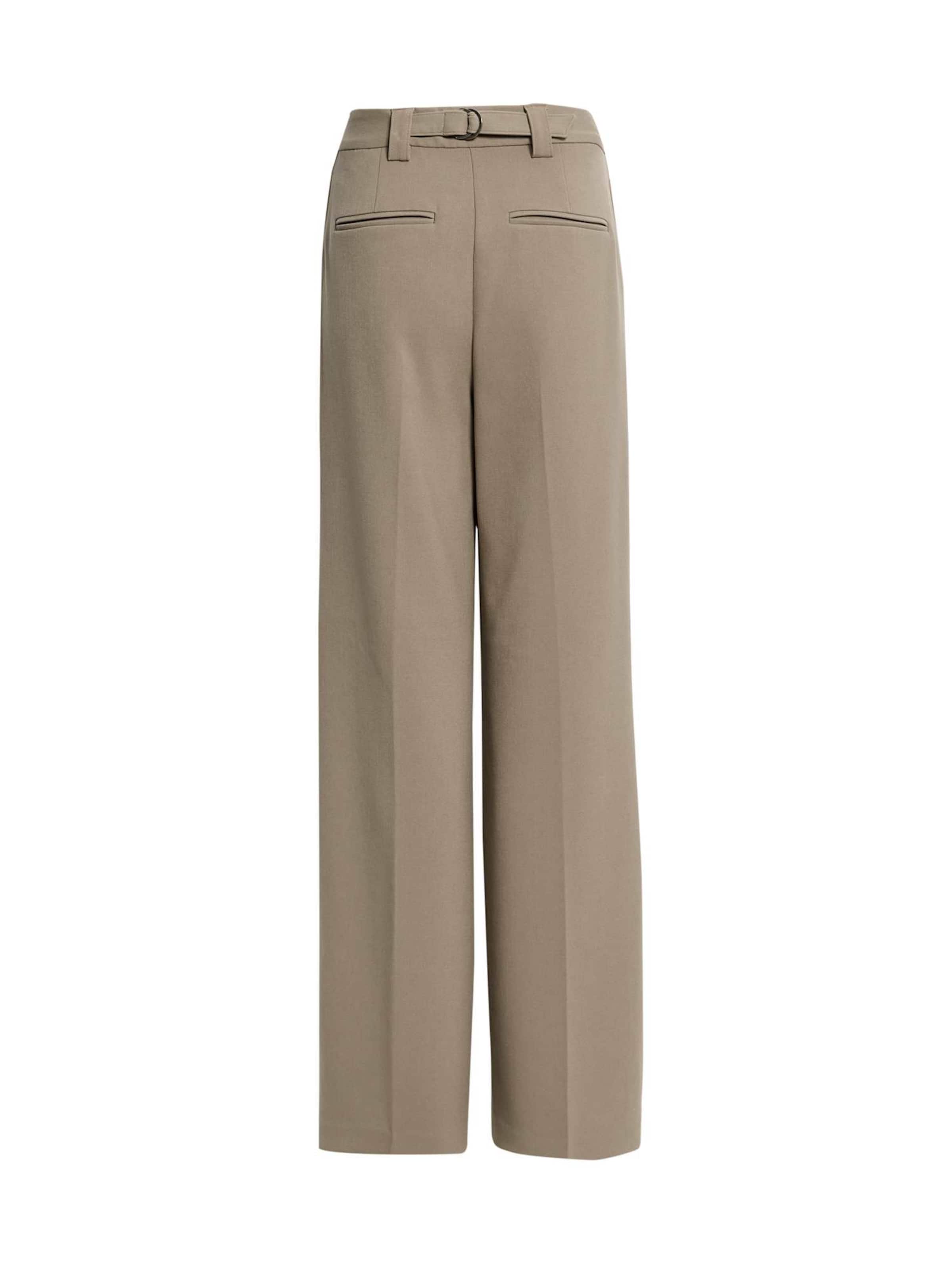 Wide leg Pantaloni con piega frontale di Marks & Spencer in marrone