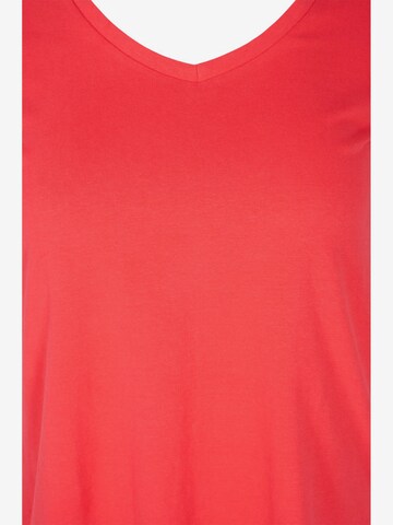 Zizzi Shirt 'S/S' in Red