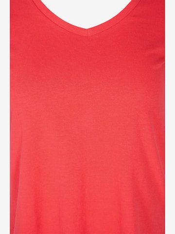Zizzi T-Shirt 'S/S' in Rot