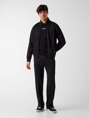 GUESS Zip-Up Hoodie in Black
