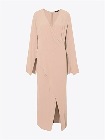 Rivus Dress in Beige: front