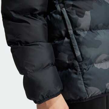 ADIDAS SPORTSWEAR Athletic Jacket ' Synthetic Down Allover Print Jacket ' in Black