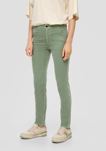 Coupe slim Pantalon s.Oliver en vert : devant