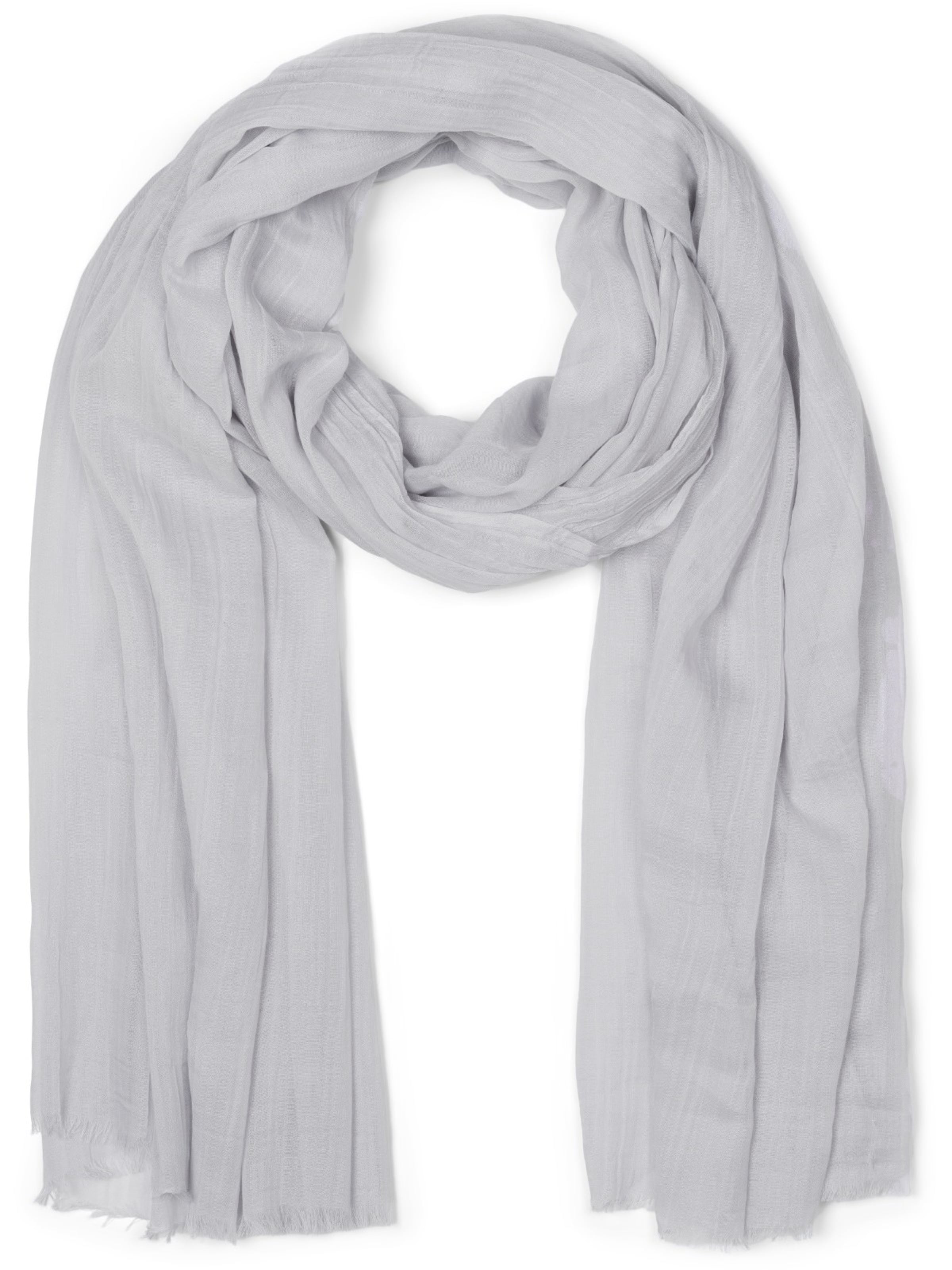 styleBREAKER Schal 'Leichter Schal Einfarbig'‌‌‌‌‌‌‌‌‌‌ in Grau: Vorderseite