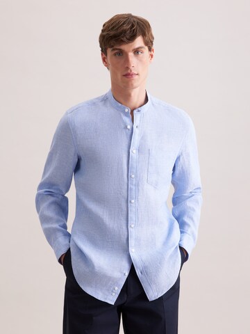 Fit confort Chemise business 'SMART LINEN' SEIDENSTICKER en bleu