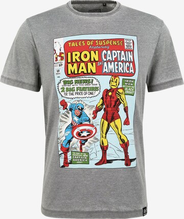 Recovered Shirt 'Marvel' in Grey: front