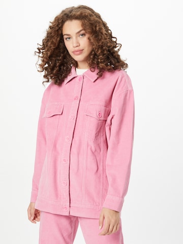 Thinking MU Демисезонная куртка в Ярко-розовый: спереди