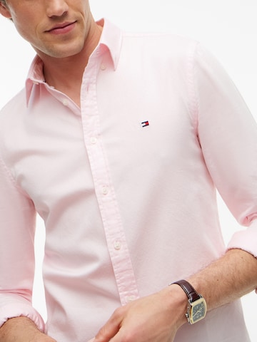 TOMMY HILFIGER Slim fit Zakelijk overhemd 'Flex' in Roze