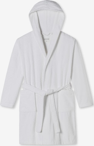 SCHIESSER Short Bathrobe in White: front