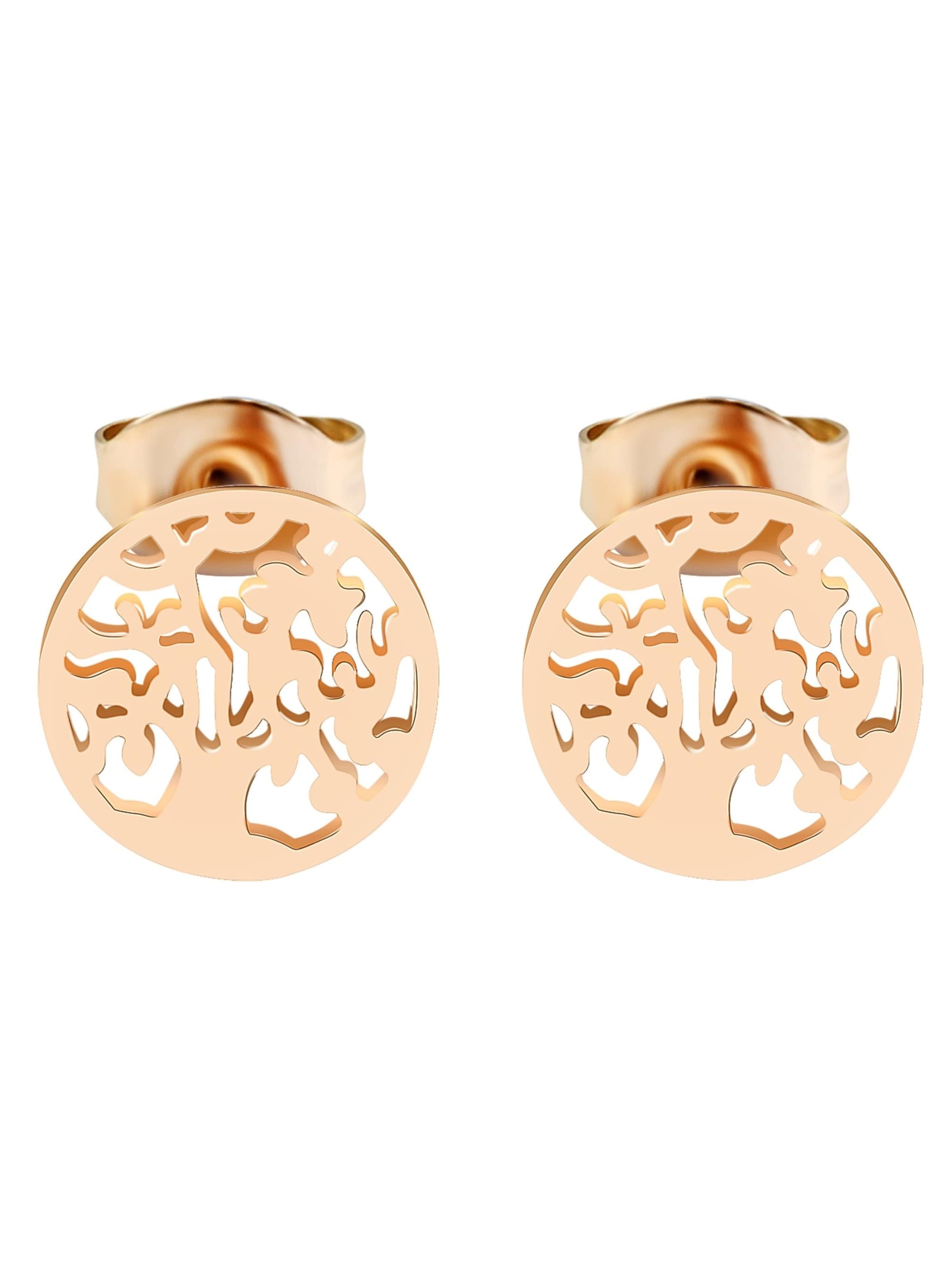 Akzent Earrings 'Oliwai, langlebig' in Gold: front