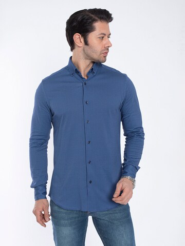 By Diess Collection Regular fit Overhemd in Blauw: voorkant