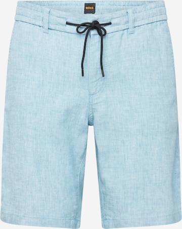 Effilé Pantalon chino BOSS en bleu : devant
