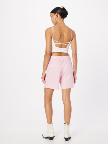 Freequent Normální Kalhoty se sklady v pase 'LAVA' – pink