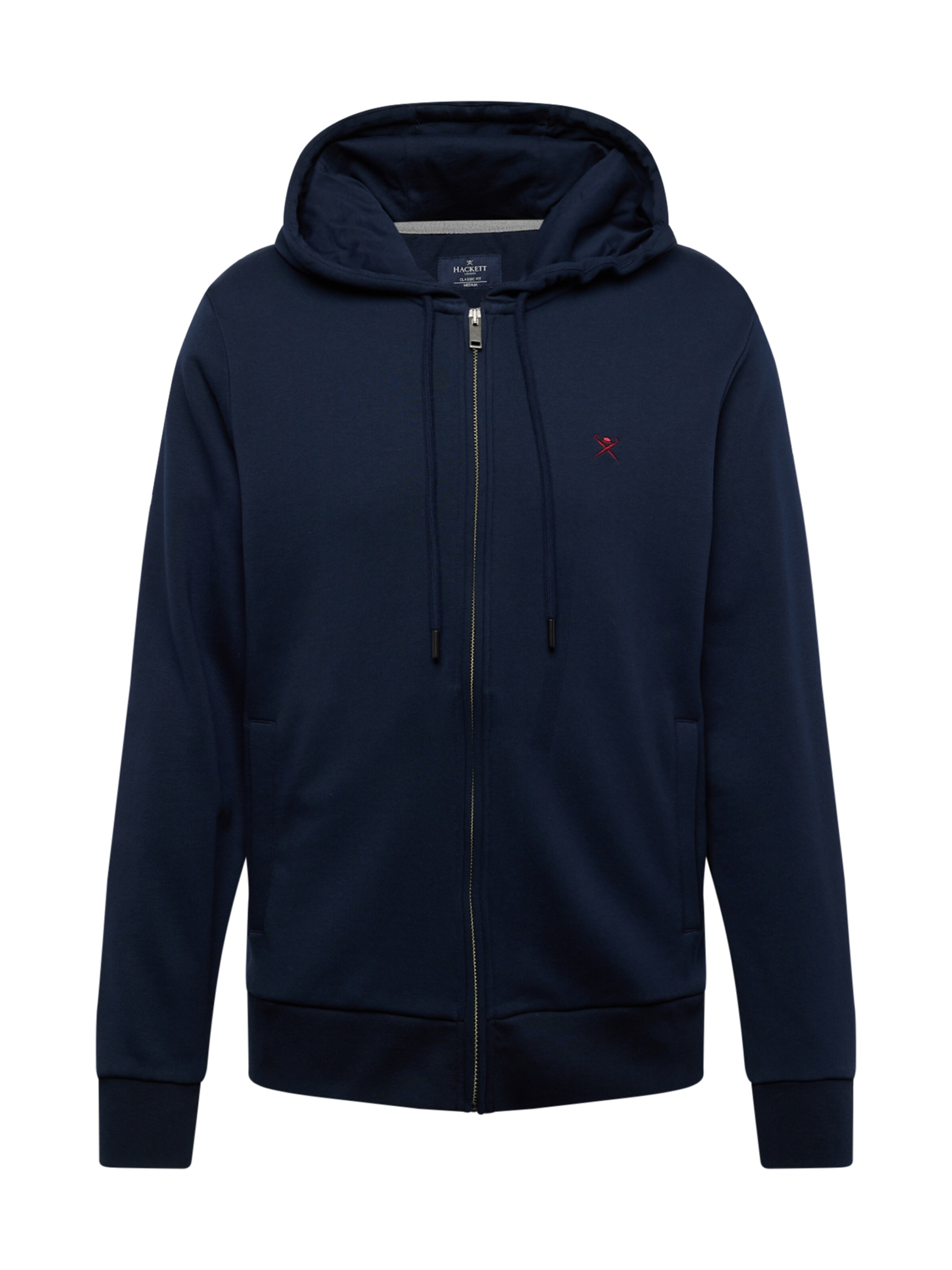 ちゃんれん　美品　HACKETT LONDON ネイビー Hackett London Zip-Up Hoodie 'CLASSIC' in Light Grey | ABOUT YOU