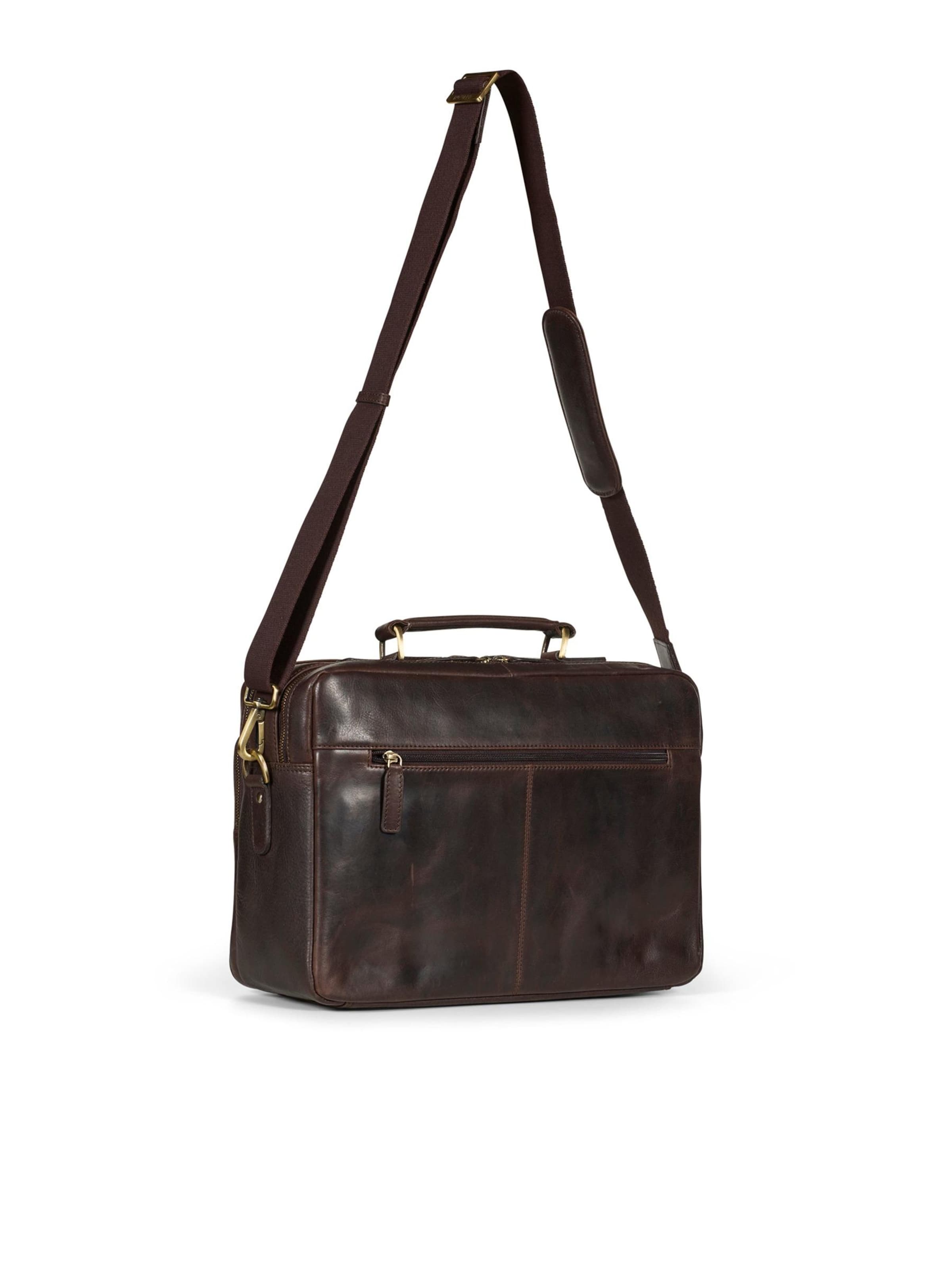 Howard London - Maletín 'Briefcase Bag Damien Dark Brown' en marrón