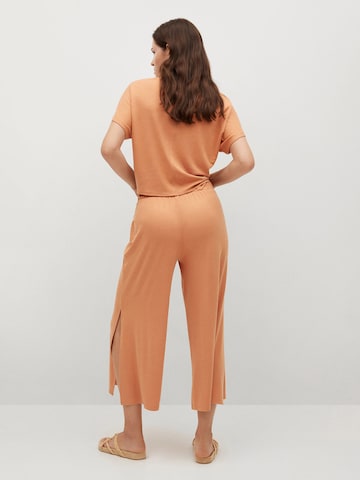 MANGO Široke hlačnice Hlače 'Ray-H' | oranžna barva