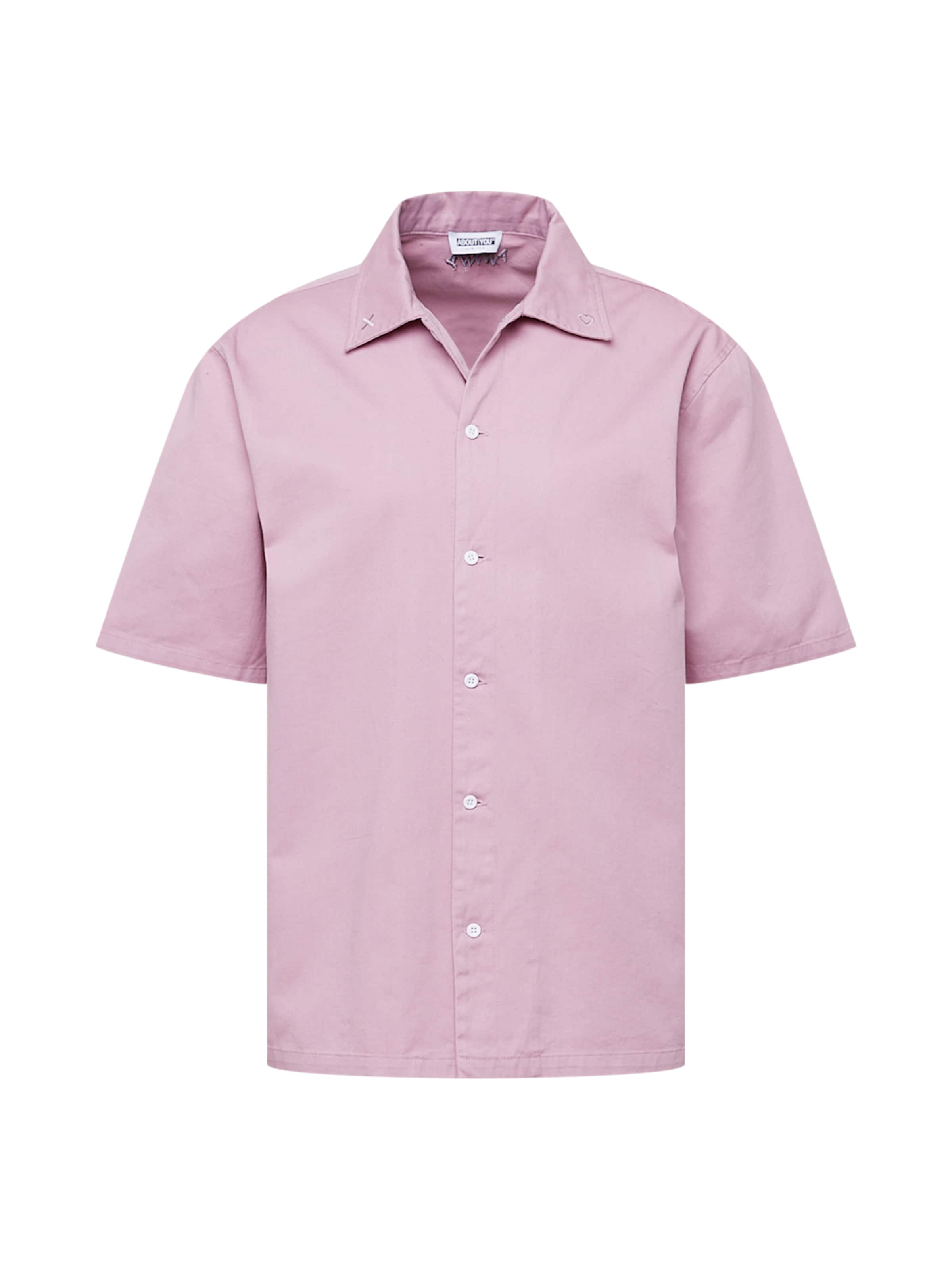 ABOUT YOU Limited Средняя посадка Рубашка 'Umut' в Ярко-розовый: спереди