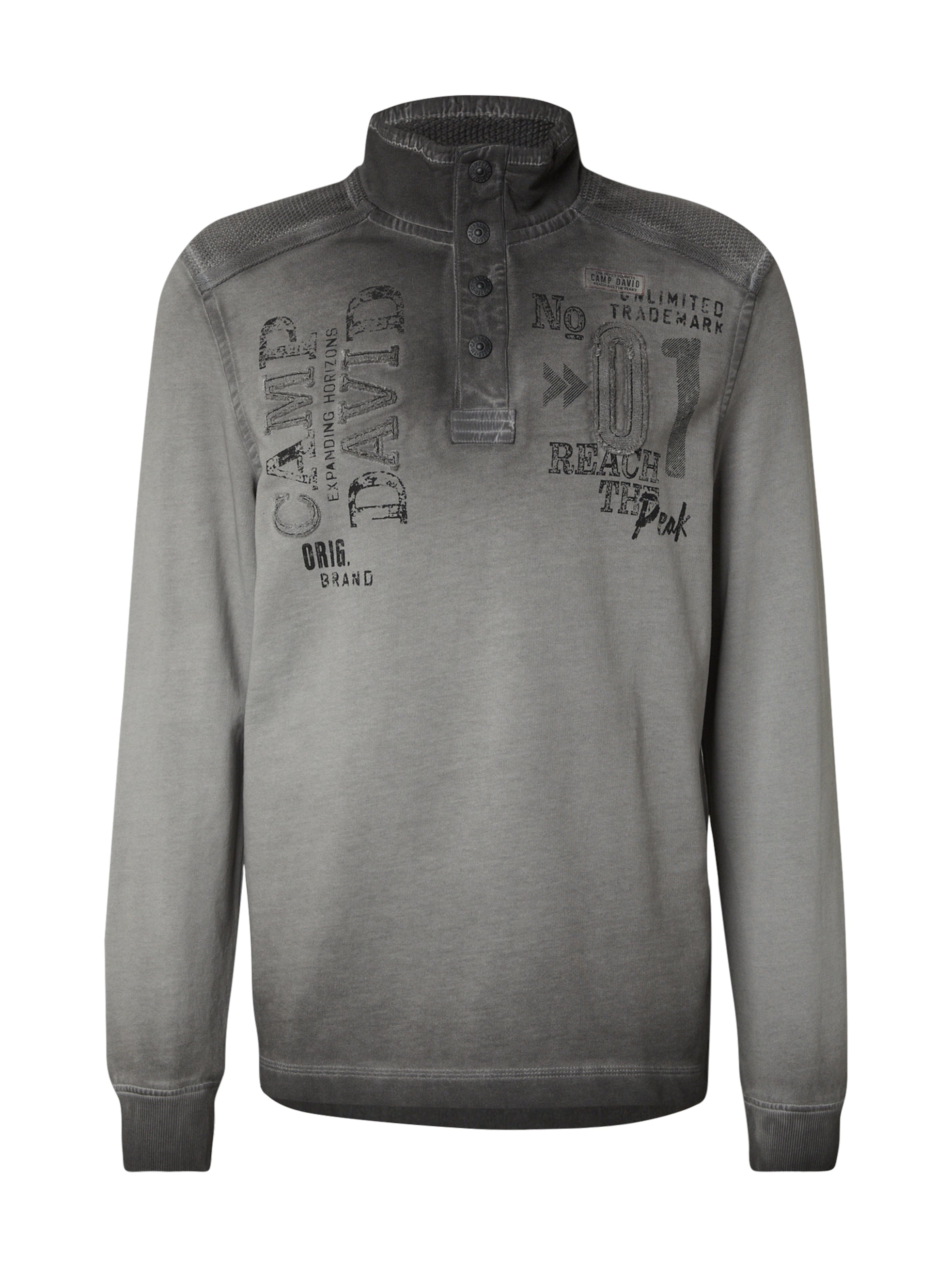 CAMP DAVID Bluzka sportowa w kolorze czarny: przód