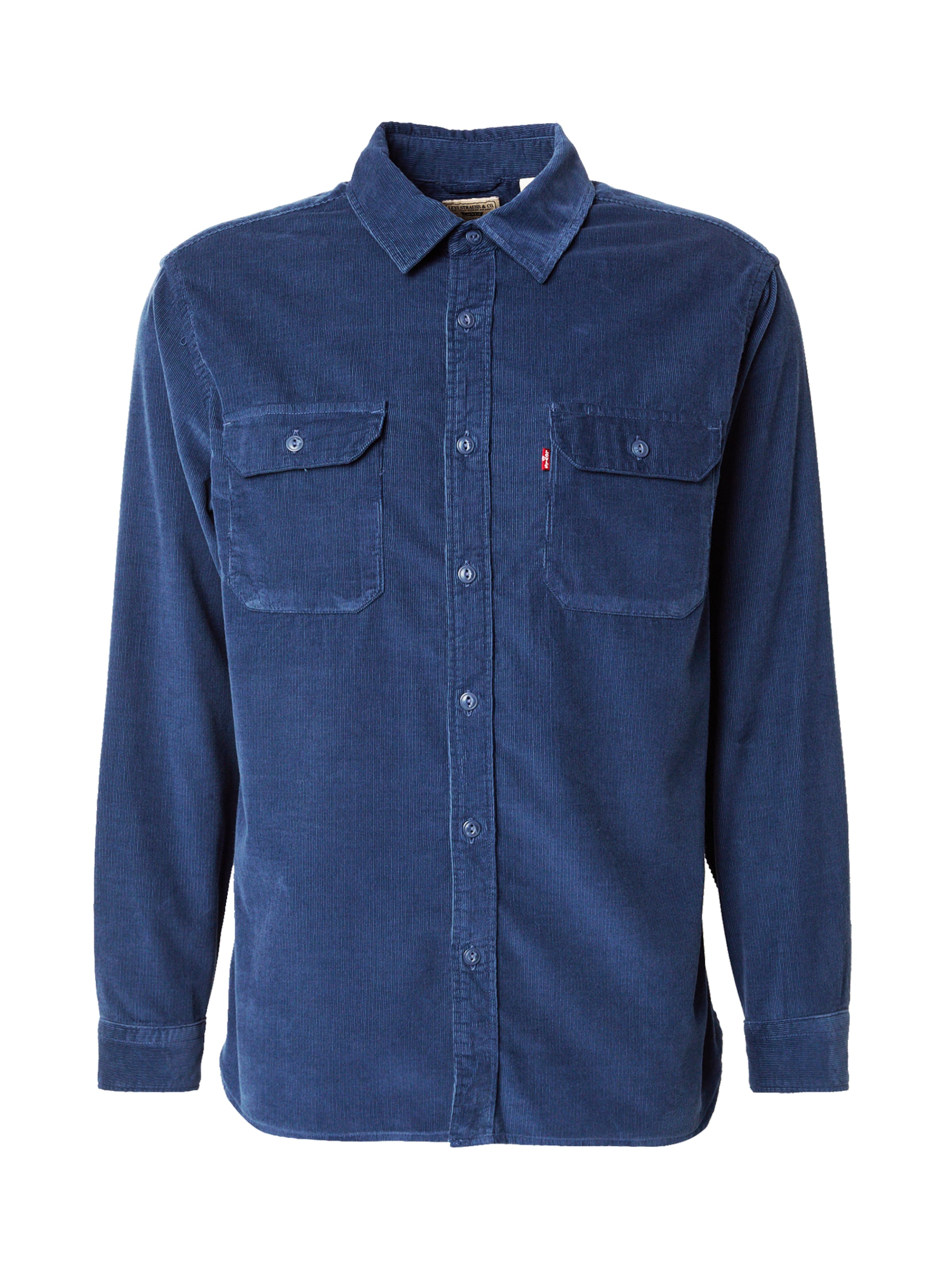 zils LEVI'S ® Komforta piegriezums Starpsezonu jaka 'Jackson Worker Corduroy Overshirt': no priekšpuses