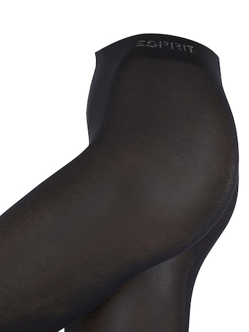 ESPRIT Slim fit Leggings 'Cotton Capri' in Black