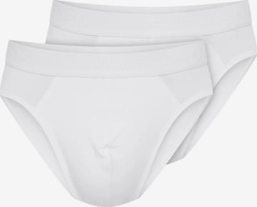 Henderson Slip 'Boxershorts Doppelpack aus Baumwolle Mix Atmungsaktiv bequem Move' in Wit: voorkant