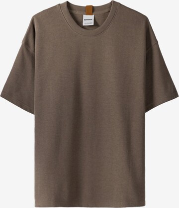 T-Shirt Bershka en marron : devant