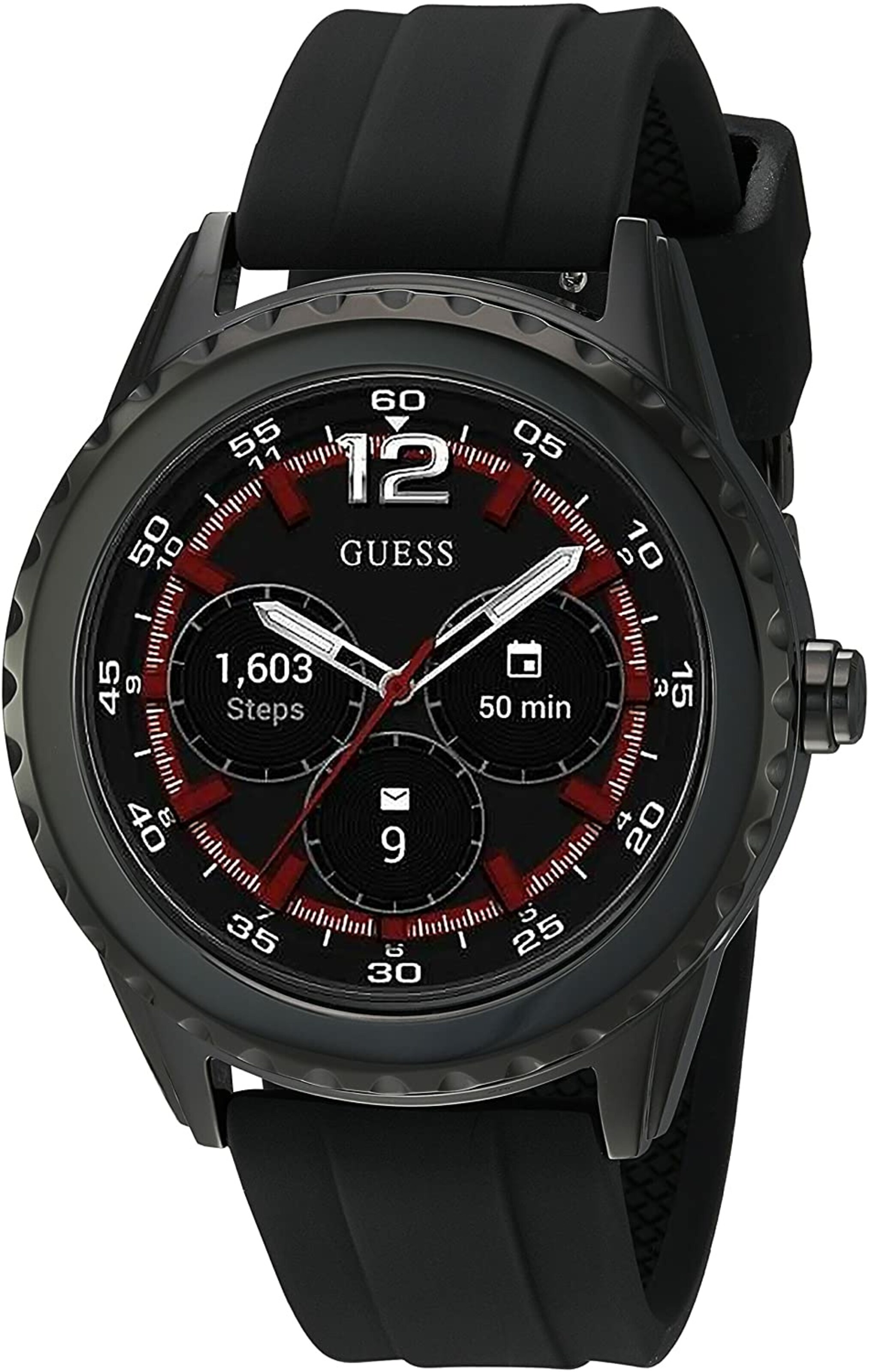 GUESS Digitaal horloge in Zwart: voorkant