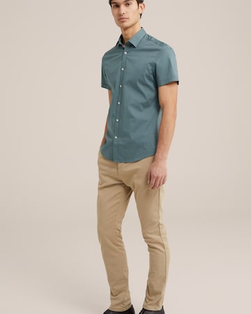 WE Fashion Slim fit Button Up Shirt in Green