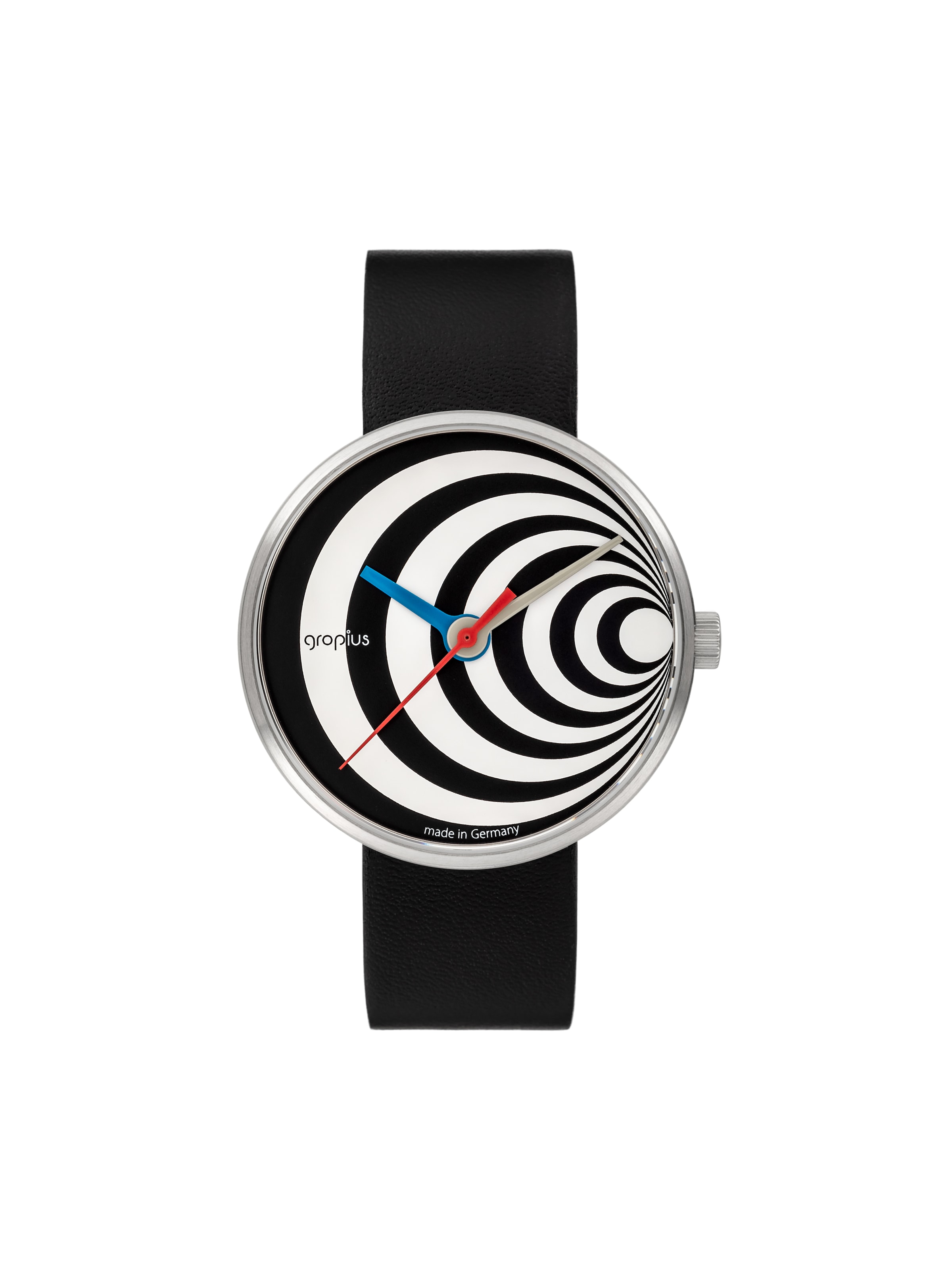 WALTER GROPIUS Analog Watch 'EXCENTRIC' in Black: front