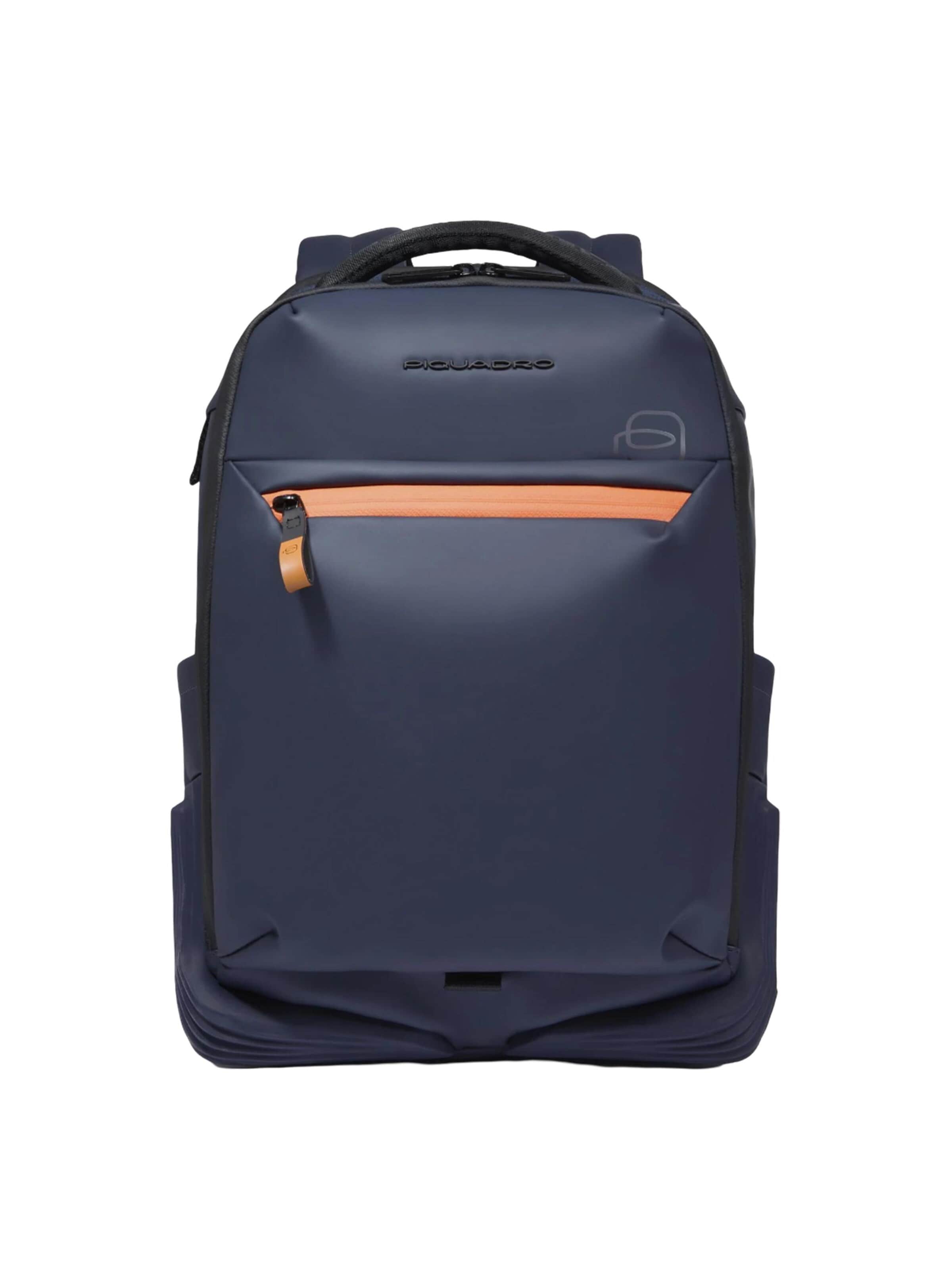 Zaino di Piquadro in blu: frontale