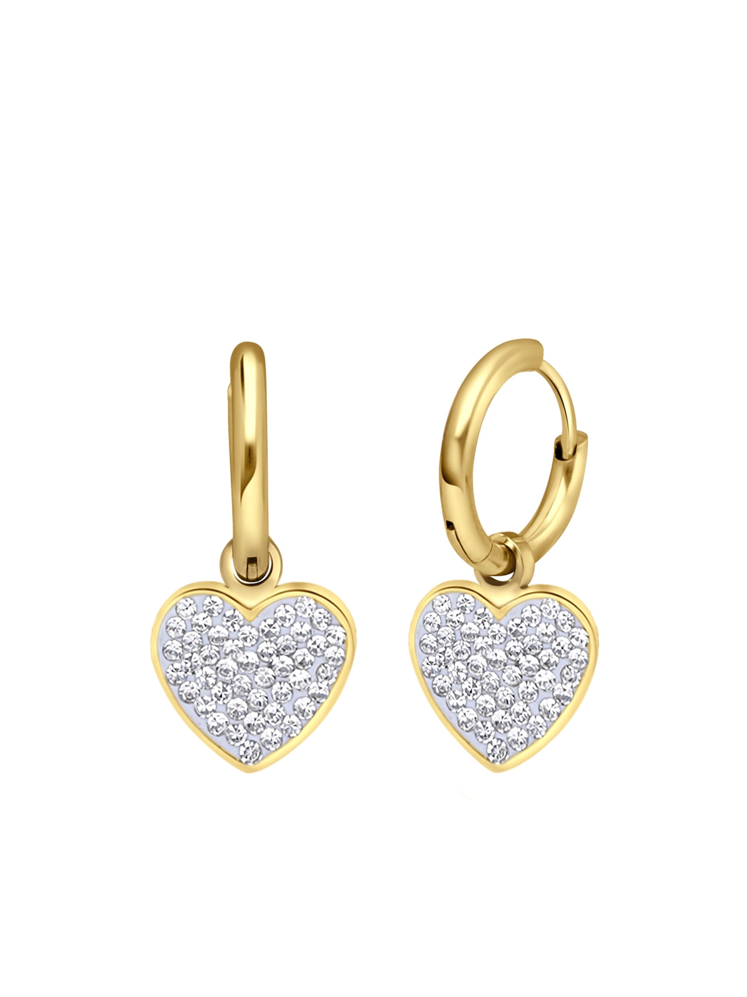 Lucardi Ohrringe in Gold: Vorderseite